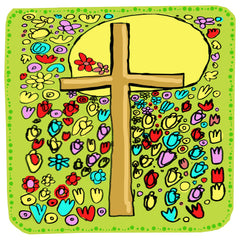 Easter Card with spring flowers