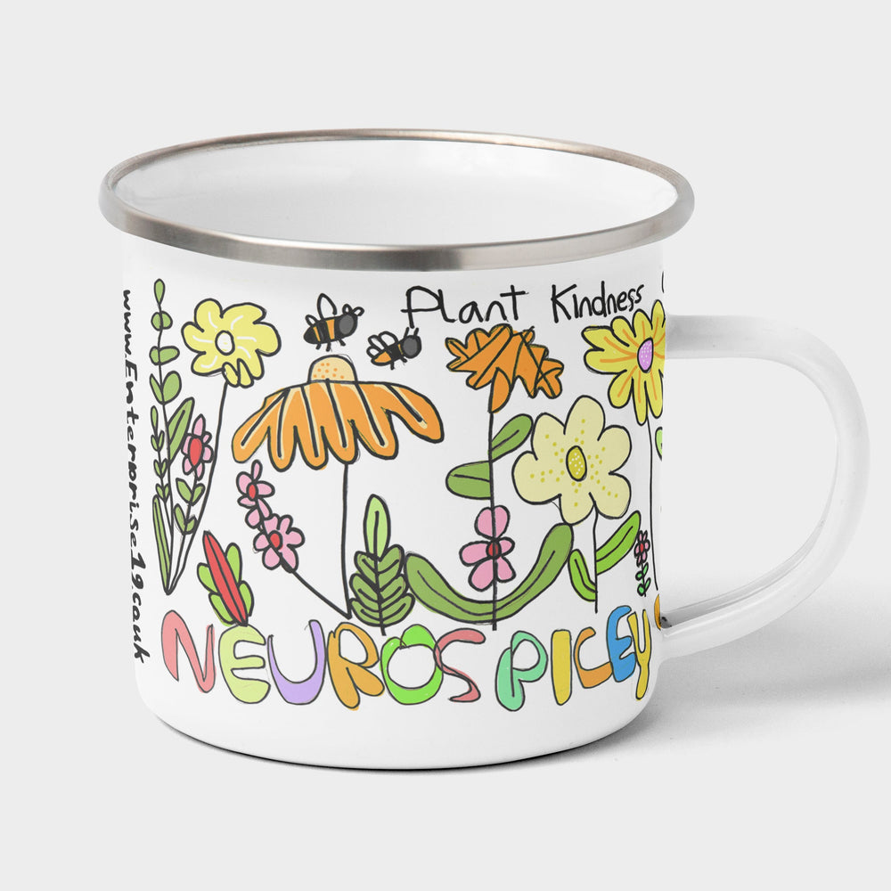 Enamel Gift Mug. Plant Kindness. Grow JOY.