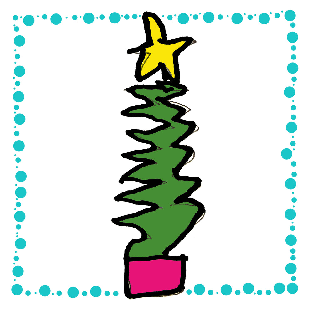 Christmas Card - A jazzy Tree by George