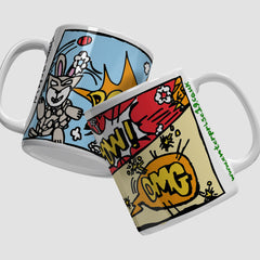 Ninja Bunny and Eggy the egg Comic Book Strip Mug