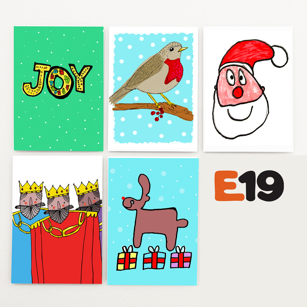 Post19 various Artists Christmas Card multipack