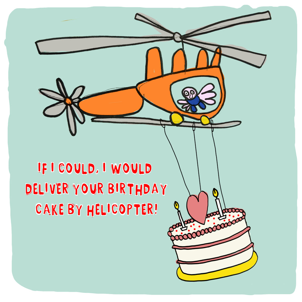 Helicopter Delivery Cake
