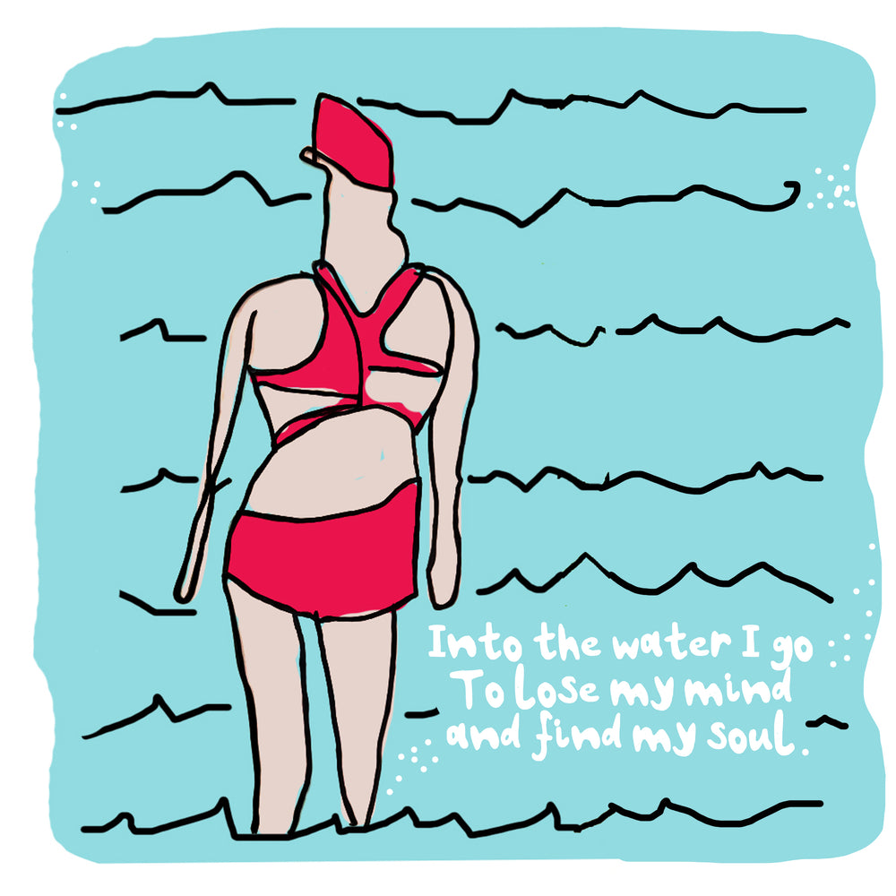 Wild Swimming Greetings Card